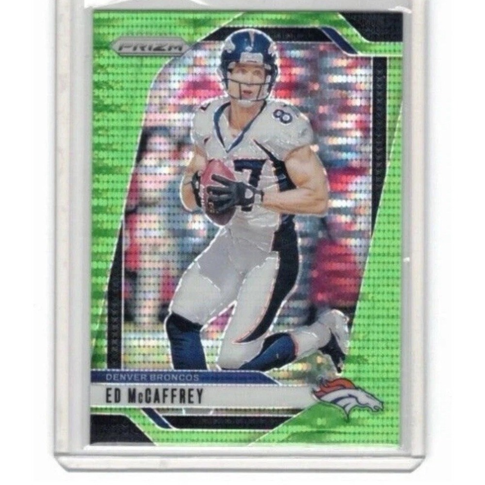 2024 Panini Prizm -  Neon Green Pulsar Prizm‎ #90 Ed McCaffrey  Denver Broncos